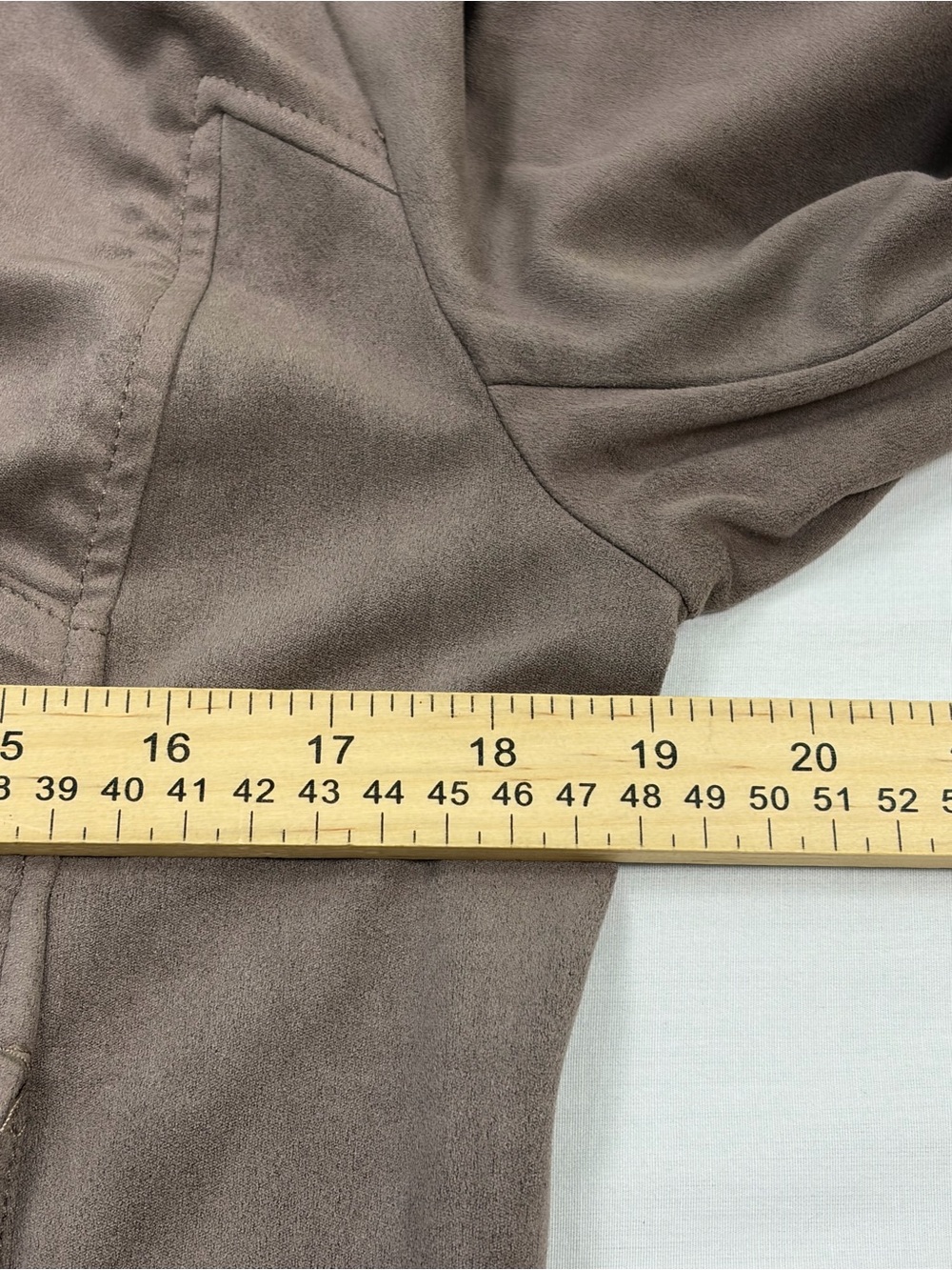 KUT from the Kloth Tayanita Tan Faux Suede open front draped Jacket in Tan M - Picture 11 of 14